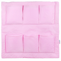 Cot Tidy Organiser Bed Nursery Hanging Storage 6 Pockets Pink