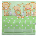Cot Tidy Organiser Bed Nursery Hanging Storage 6 Pocket Cotton Bear Bunny Green