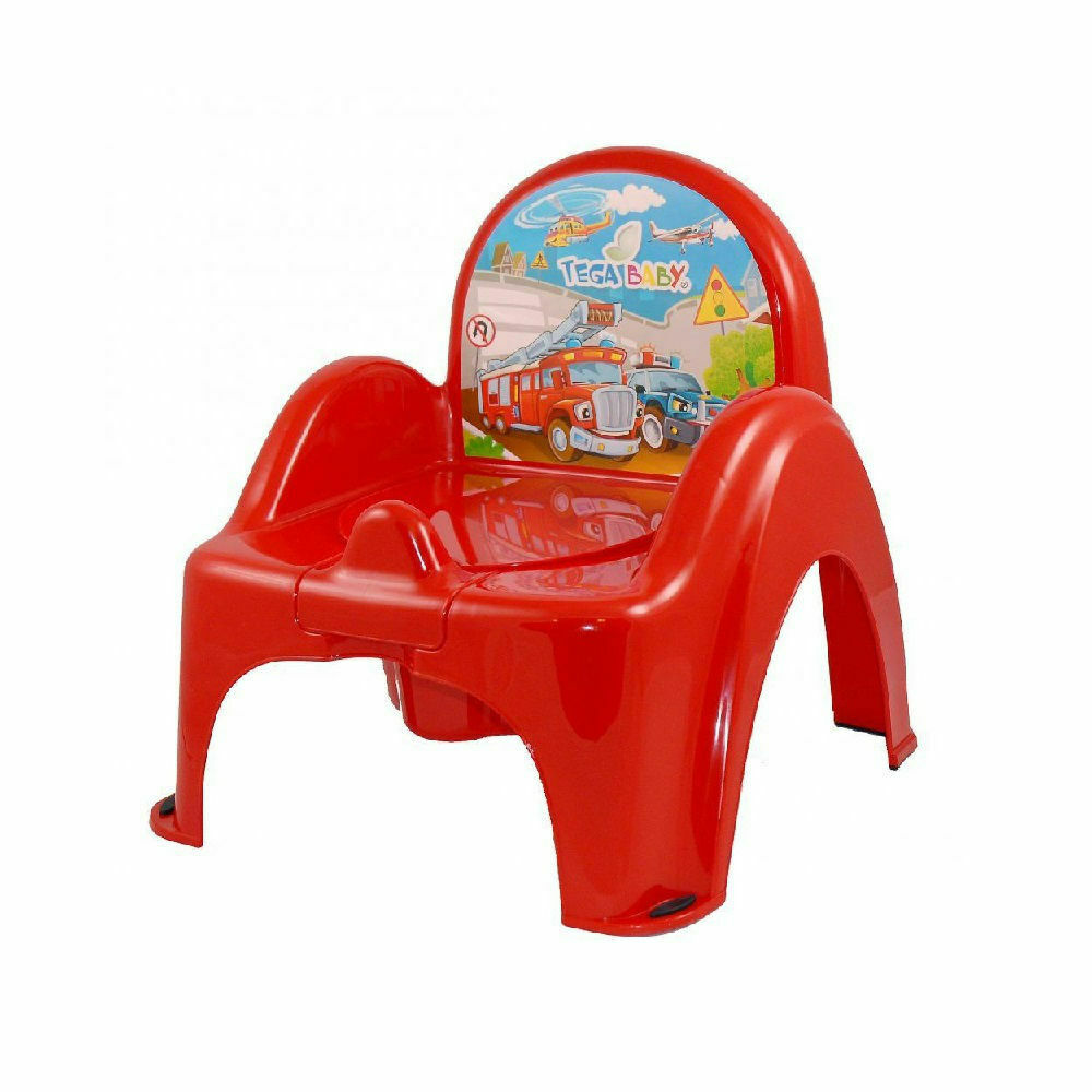 Baby Toddler Toilet Potty Chair With Melodies Kids Training Seat Cars Tega Red