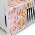 Hanging Storage 6 Pockets Cot Tidy Organiser Bed Nursery Giraffe Pink