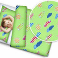 Baby bedding set 2pc 120x90 pillowcase duvet cover fit cot Planes Green