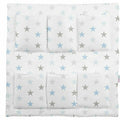 Cot Tidy Organiser Bed Nursery Hanging Storage 6 Pockets Grey Blue Stars