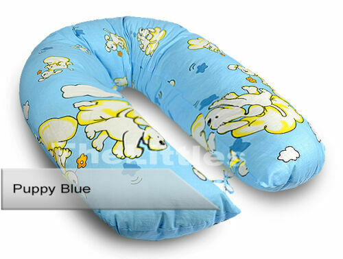 Large Breast Feeding Pillow Baby Nursing Maternity Pregnancy Puppy Blue - MyHappy Baby