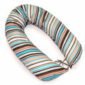 Large Breast Feeding Pillow Baby Nursing Maternity Pregnancy Stripes Brown