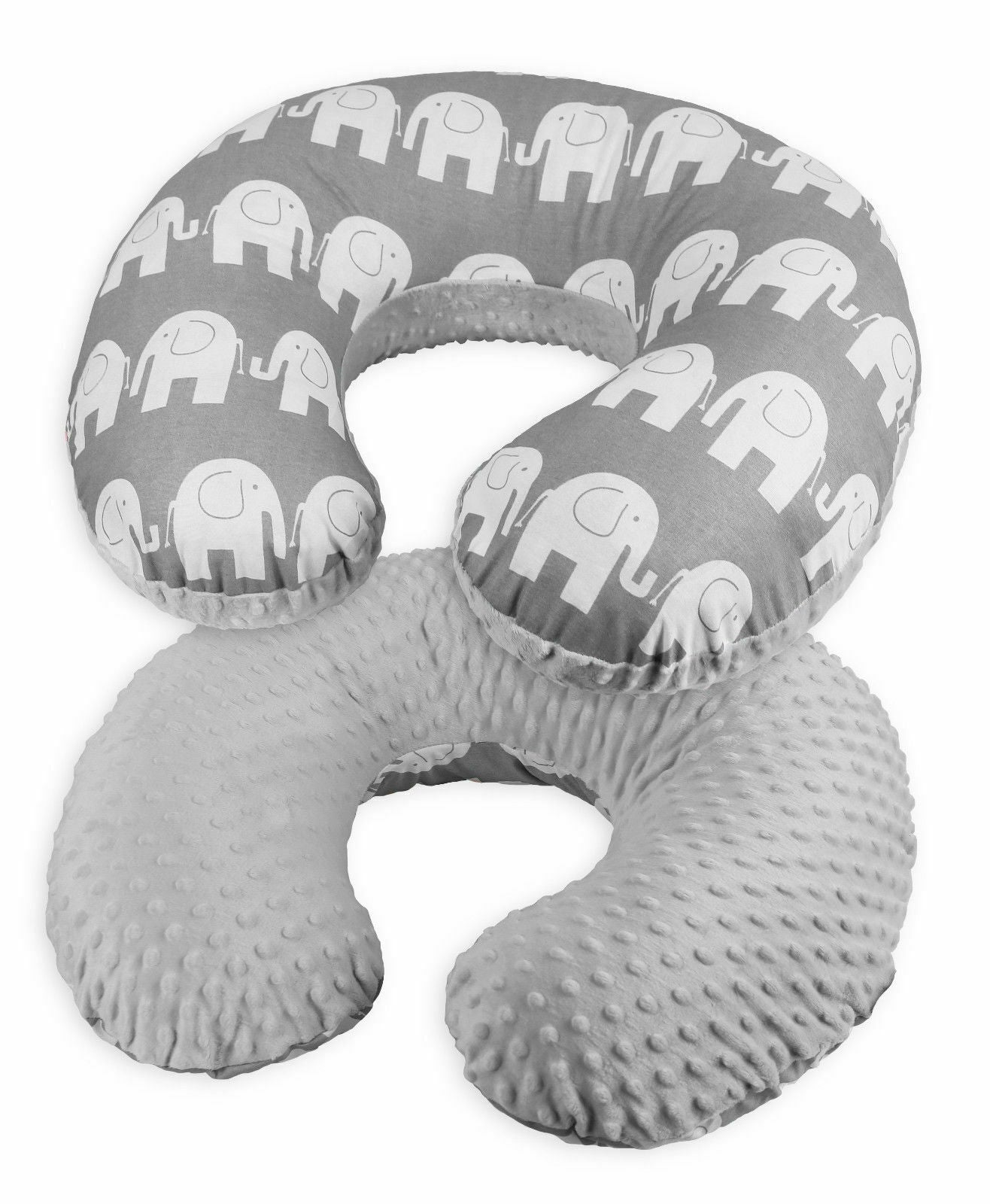 Baby Feeding Pregnancy Pillow Cover Newborn Nursing Dimple Grey / Elephants Grey
