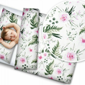 Baby 4Pc Garden Flowers Bedding Set + Pillow & Duvet 70x80cm To Fit Crib
