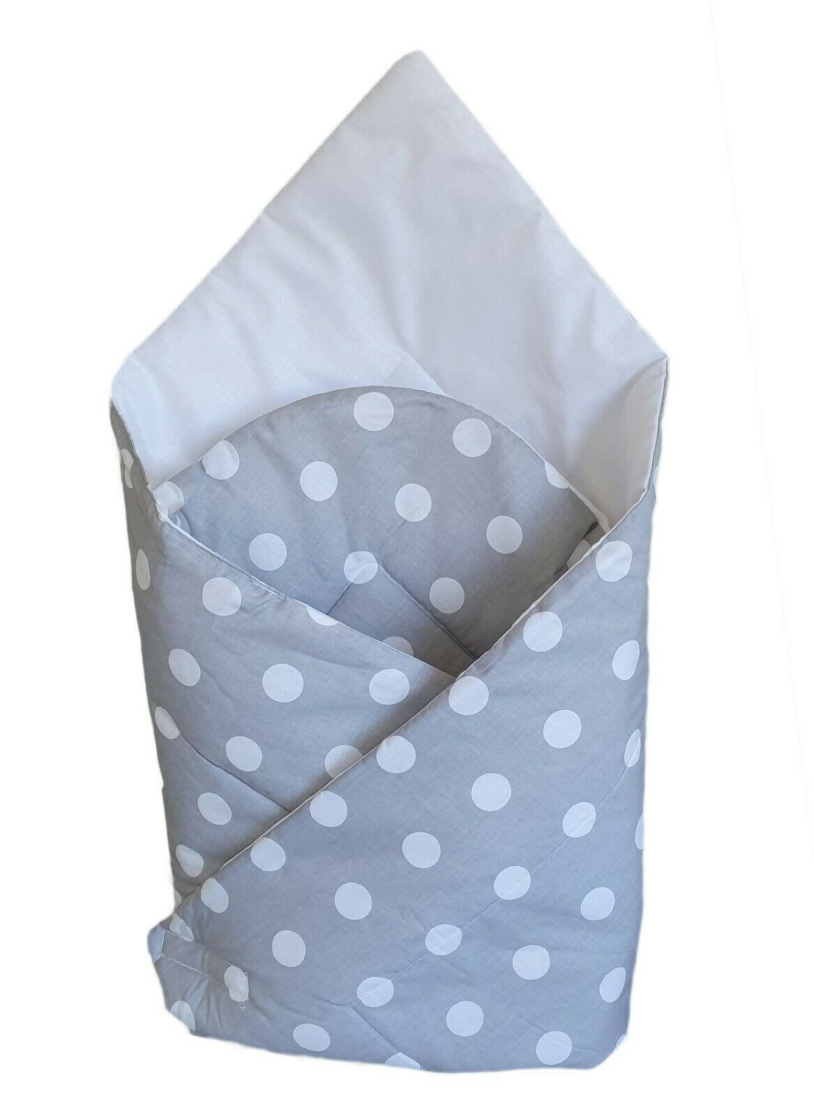 Baby Swaddle Wrap Newborn Bedding Blanket 100% Cotton Sleeping Bag Dots Grey - MyHappy Baby