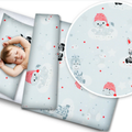 Baby Bedding Set 120x90 Pillowcase Duvet Cover 2Pc Fit Cot Sweet Animals Grey