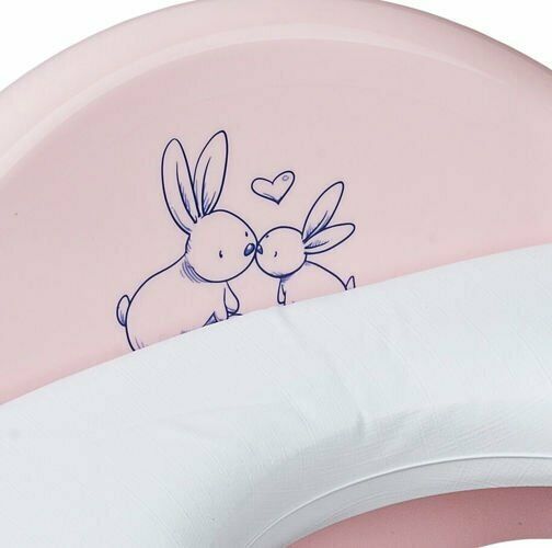 Baby Child Toilet Soft Training Seat Bunny Pink