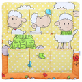 Cot Tidy Organiser Bed Nursery Hanging Storage 6 Pockets Sheep Yellow