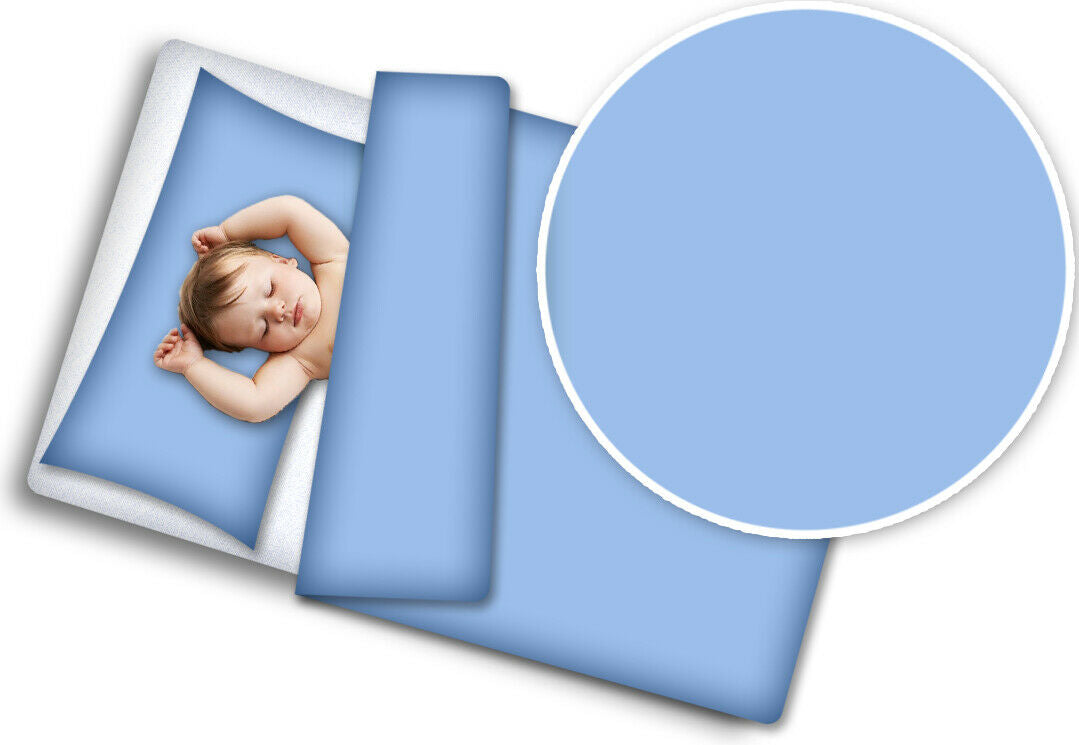 Baby bedding set 2pc 120x90 pillowcase duvet cover fit cot Blue - MyHappy Baby