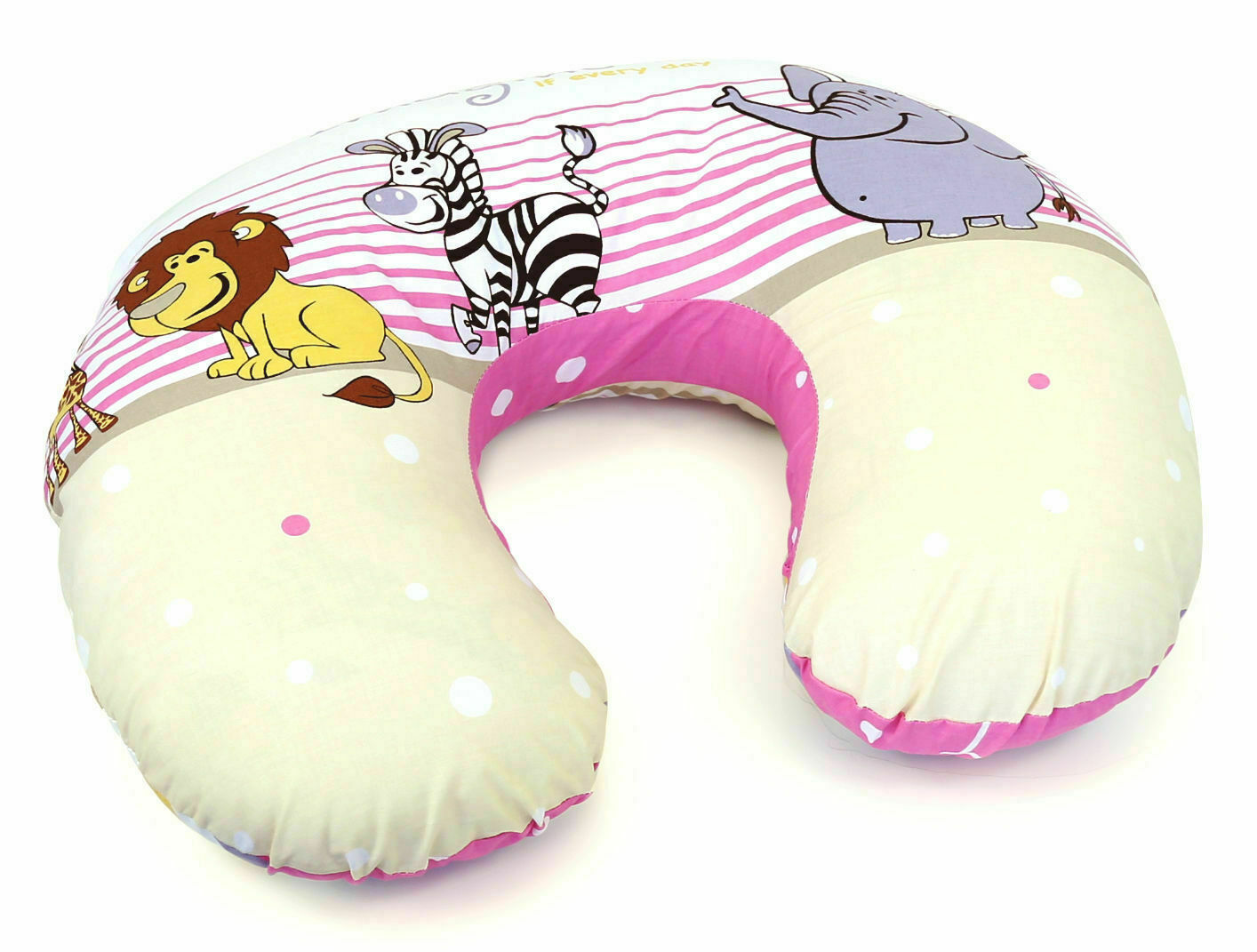 Cover Feeding Pillow Nursing Maternity Baby Breastfeeding Cotton Safari Pink - MyHappy Baby