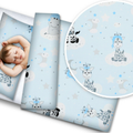 Baby 4Pc Bedding Set + Pillow & Duvet 70X80cm To Fit Crib Sweet Animals Blue