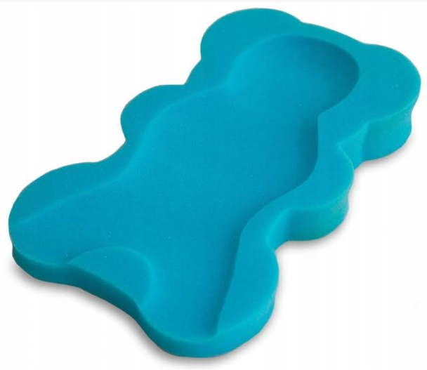 Baby Bath Sponge + 3 Small Sponges Safety Support Comfort Soft Safe Foam Blue - MyHappy Baby