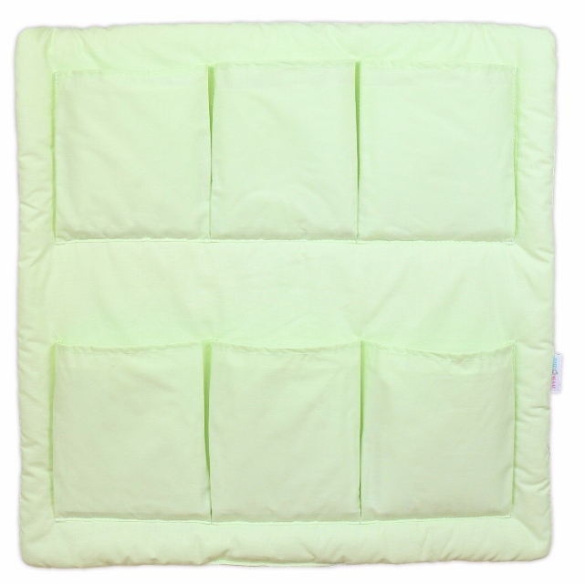 Cot Tidy Organiser Bed Nursery Hanging Storage 6 Pockets Green