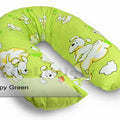 Large Breast Feeding Pillow Cotton Baby Nursing Maternity Pregnancy Puppy Green