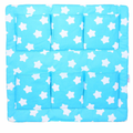 Cot Tidy Organiser Bed Nursery Hanging Storage 6 Pockets Big Stars On Turquoise