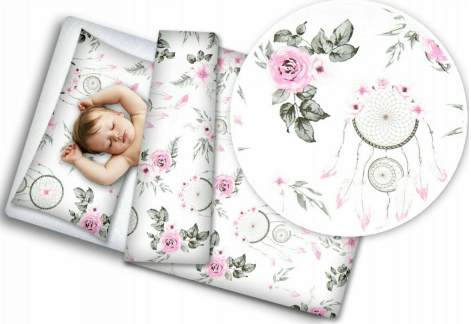 Baby bedding set 2pc 100% cotton pillowcase duvet cover 135x100cm - Dream catcher white - MyHappy Baby