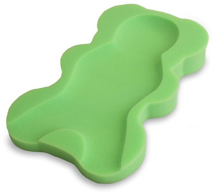 Baby Bath Sponge + 2 Small Sponges Safety Support Comfort Soft Safe Foam Green