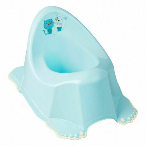 Baby Toilet Potty Chair Toodler Kids Training Seat Safe Non-Slip Dog&Cat Blue