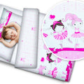 Baby bedding set 2pc 100% cotton pillowcase duvet cover 70x80cm fit crib - Ballerina Pink