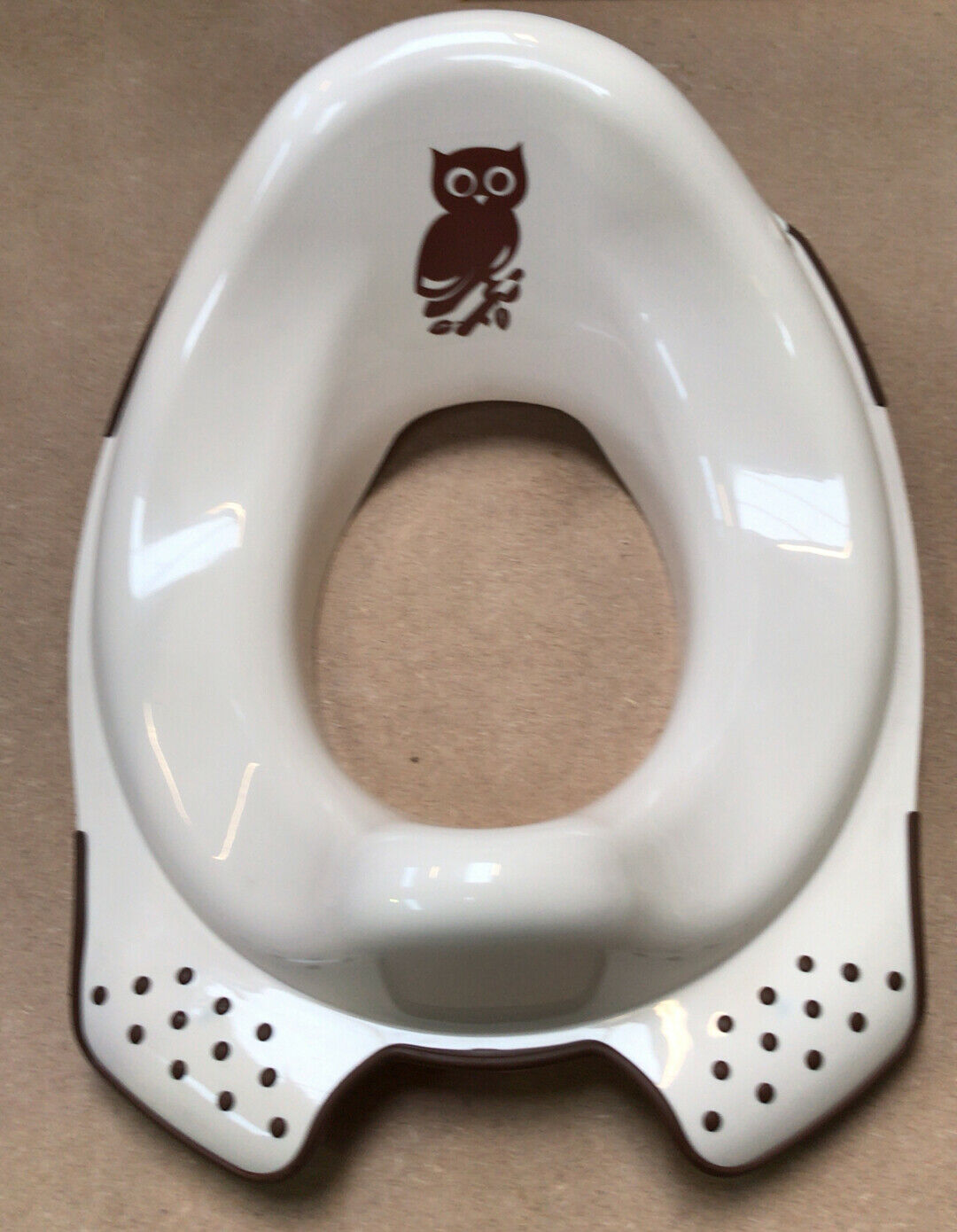 Toilet Training Seat Potty Toddler Boy Girl Trainer Safe Anti-Slip Owls Cream