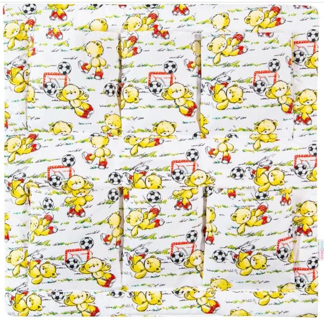 Cot Tidy Organiser Bed Nursery -Football Teddy Bear- Hanging Storage 6 Pockets