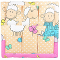 Cot Tidy Organiser Bed Nursery Hanging Storage 6 Pockets Sheep Ecru