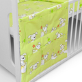 Baby Organiser Bed Nursery Cot Tidy Hanging Storage 6 Pockets Puppy Green