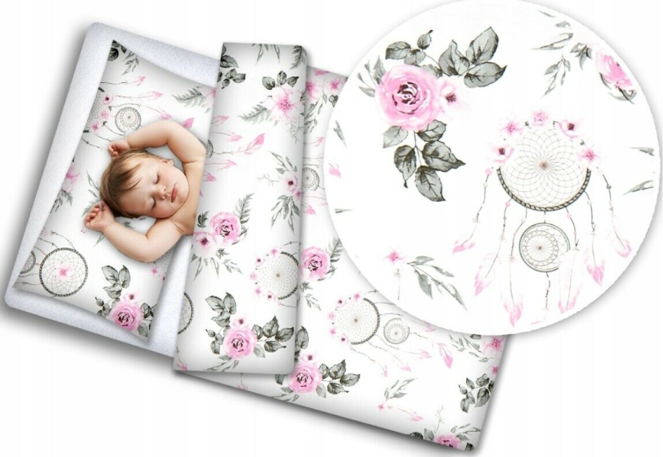 Baby Bedding Set 120X90 Pillowcase Duvet Cover 2Pc Fit Cot Dream Catcher White