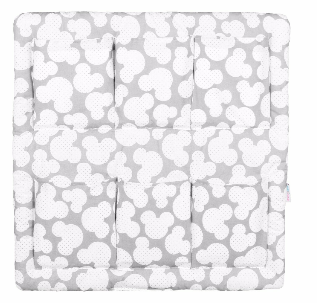 Cot Tidy Organiser Bed Nursery Hanging Storage 6 Pockets Mouse Grey