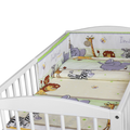 Baby 3Pc Bedding Set Pillow Duvet Bumper Fit Cot 120X60cm Safari Green