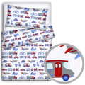 Baby Bedding Fit Cotbed 135X100cm Pillowcase Duvet Cover 2Pc Vehicles