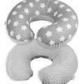 Baby Feeding Pregnancy Pillow Cover Newborn Nursing Dimple Grey /Big White Stars