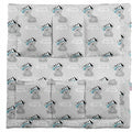 Cot Tidy Organiser Bed Nursery Hanging Storage 6 Pockets Teddy Boy White
