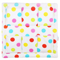 Cot Tidy Organiser Bed Nursery Hanging Storage 6 Pockets Dots Coloured