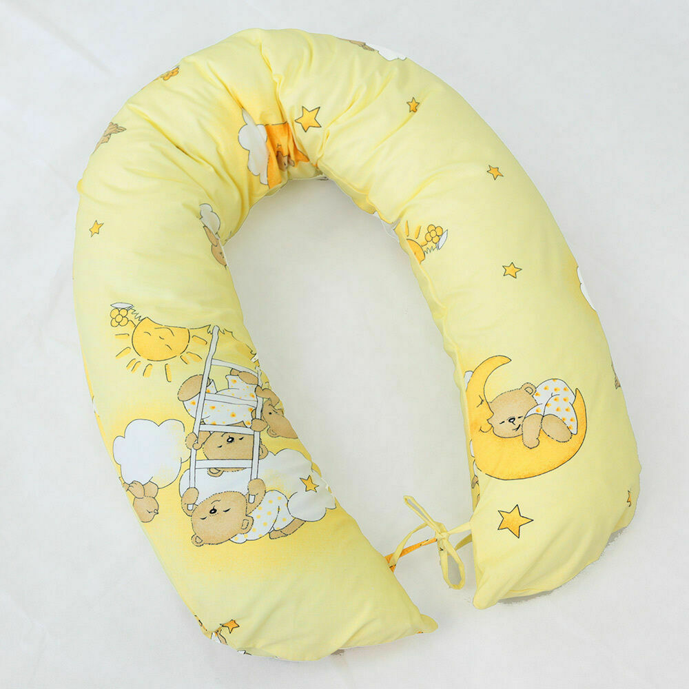 Large Breast Feeding Pillow Cotton Baby Nursing Maternity Pregnancy Ladder Cream - MyHappy Baby