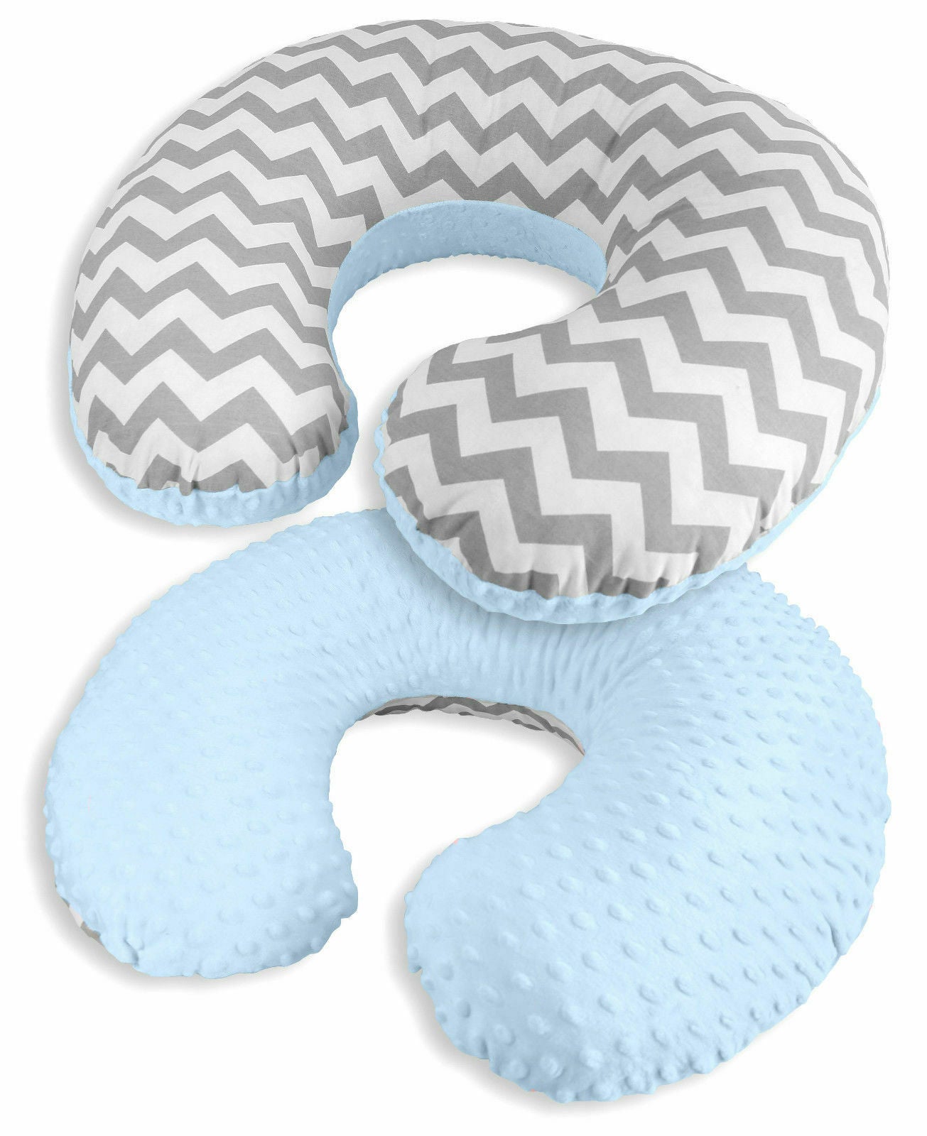 Baby Feeding Pregnancy Pillow Cover Newborn Nursing Dimple Blue / Zig Zag