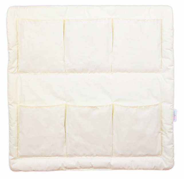 Cot Tidy Organiser Bed Nursery Hanging Storage 6 Pockets Cream