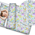 Baby bedding set 2pc 100% cotton pillowcase duvet cover 70x80cm fit crib - Little Elephant