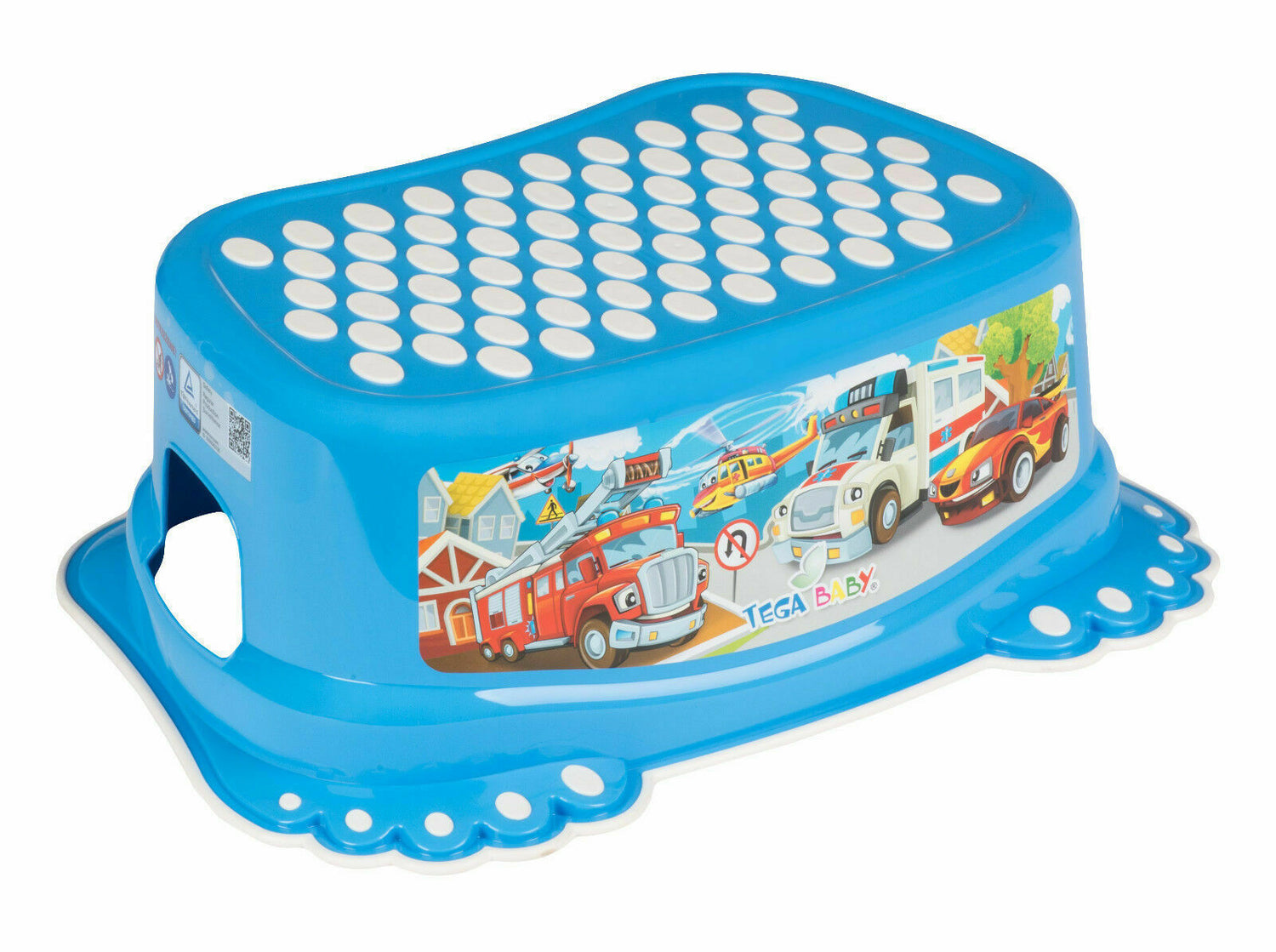 Baby Kids Step Stool Safe Non-Slip Toddlers Potty Training Bathroom Cars Blue