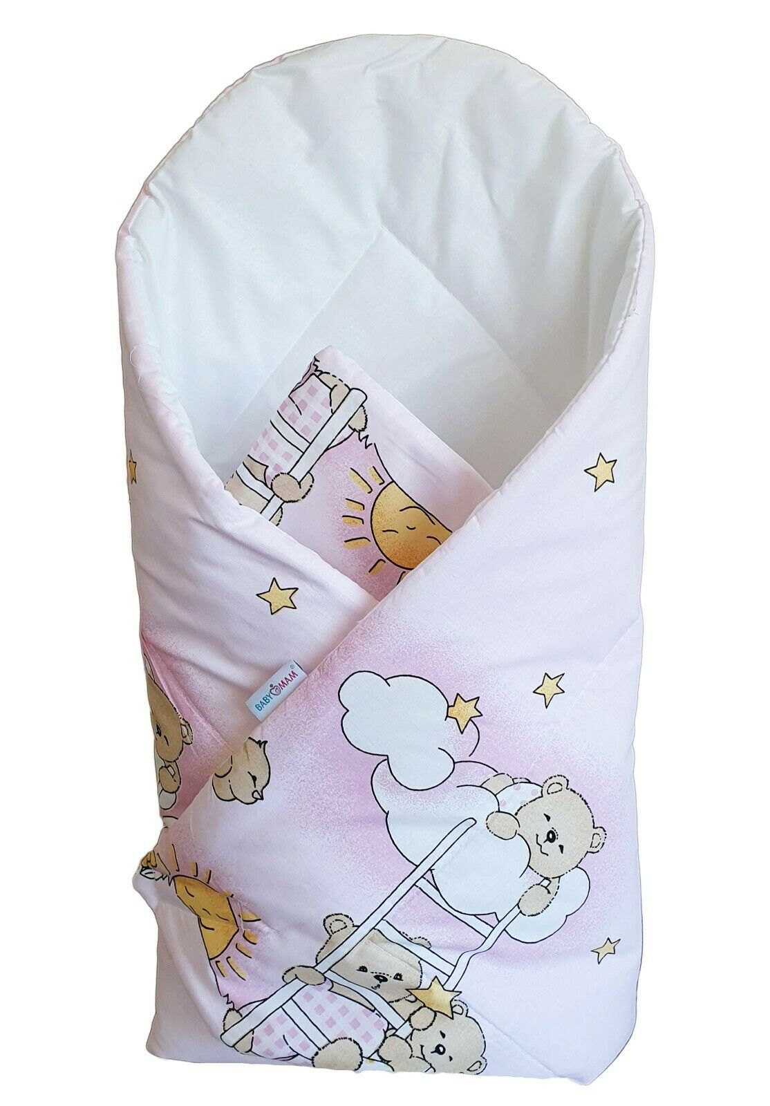 Baby Swaddle Wrap Newborn Bedding Blanket 100% Cotton Sleeping Bag Ladder Pink - MyHappy Baby