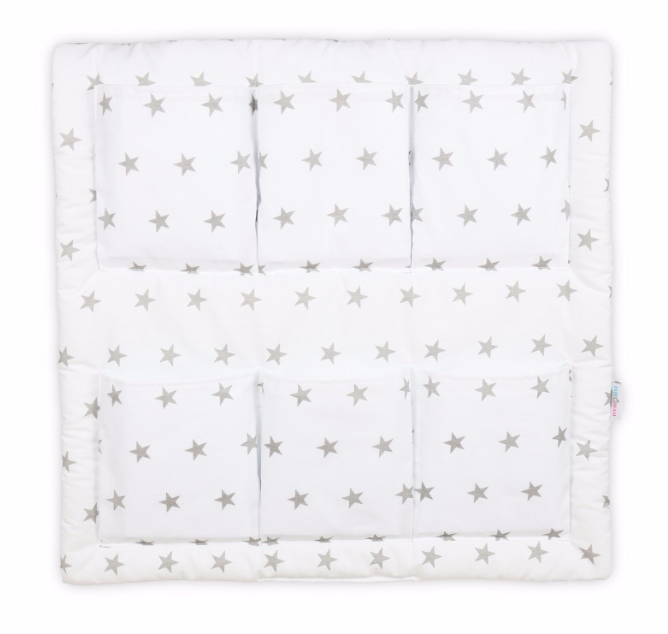 Cot Tidy Organiser Bed Nursery Hanging Storage 6 Pockets Small Stars On White