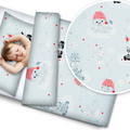 Baby 4Pc Sweet Animals Grey Bedding Set + Pillow & Duvet 70x80cm To Fit Crib