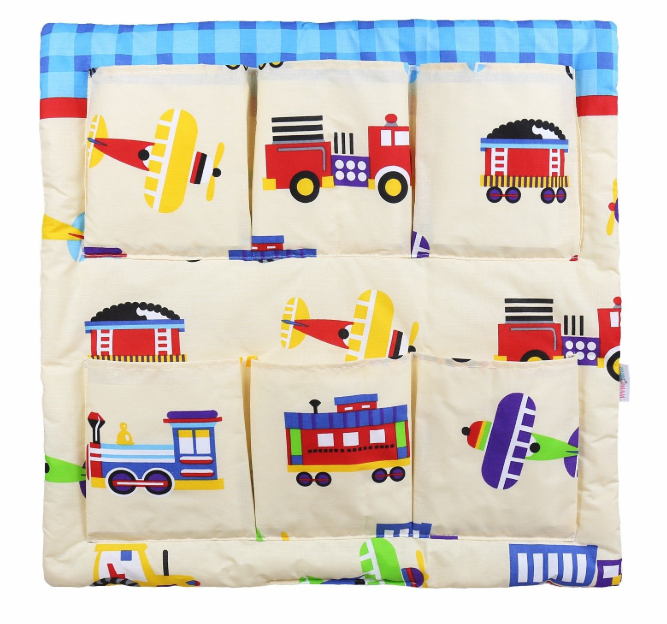 Cot Tidy Organiser Bed Nursery Hanging Storage 6 Pockets Trucks