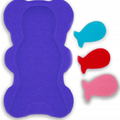 Baby Bath Sponge + 3 Small Sponges Safety Support Comfort Soft Safe Foam Violet