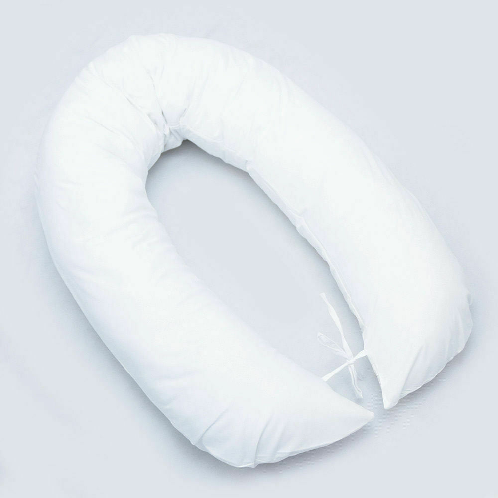 Large Breast Feeding Pillow Cotton Baby Nursing Maternity Pregnancy White - MyHappy Baby
