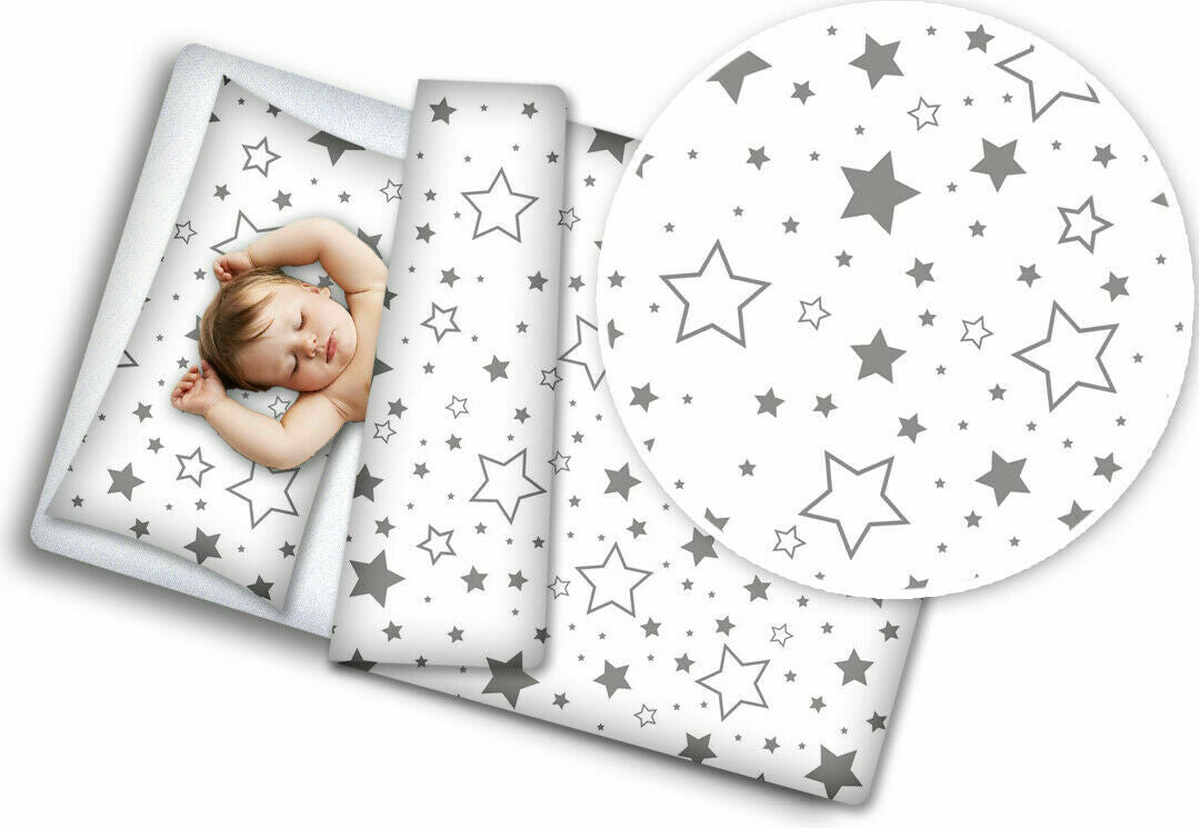Baby bedding set 2pc 120x90 pillowcase duvet cover fit cot Milky Way