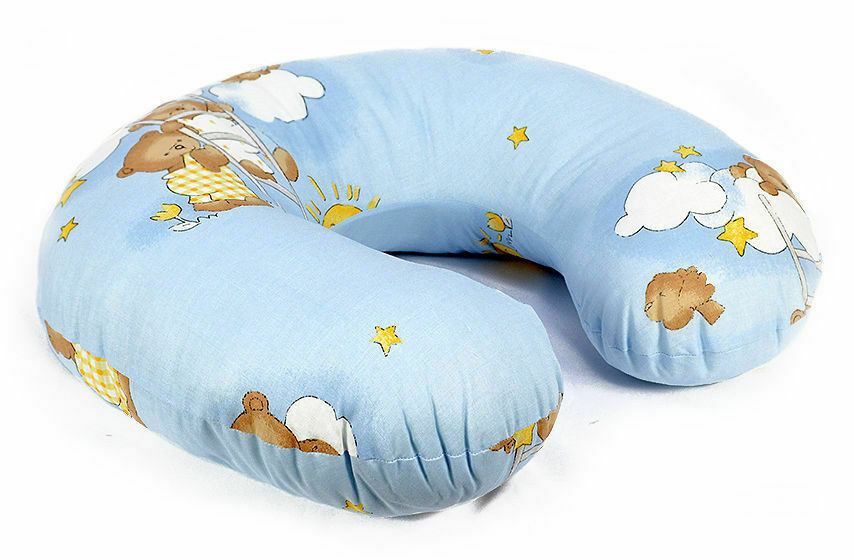 Cover Feeding Pillow Nursing Maternity Baby Breastfeeding Cotton Ladder Blue - MyHappy Baby
