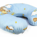 Cover Feeding Pillow Nursing Maternity Baby Breastfeeding Cotton Ladder Blue